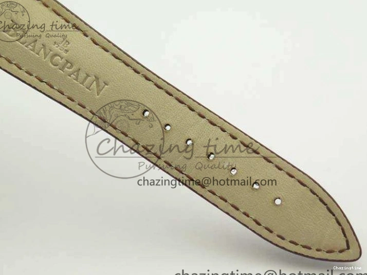 0328 Villeret 6651 RG ZF 1:1 Best Edition White Dial On Brown Leather Strap A Unique 8097